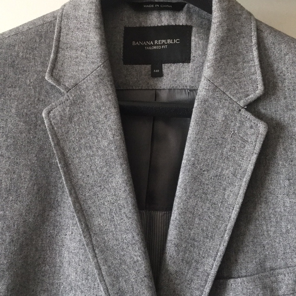 Grey Banana Republic Cotton Blazer - Picture 3 of 8